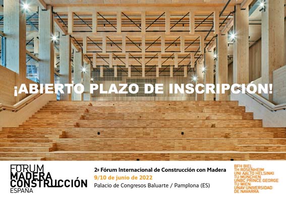 El 2º Fórum Internacional de Construcción con Madera de España se celebrará en Pamplona