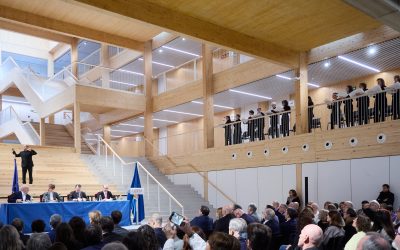La madera, protagonista del nuevo edificio de Ciencias de la Salud de la UPNA